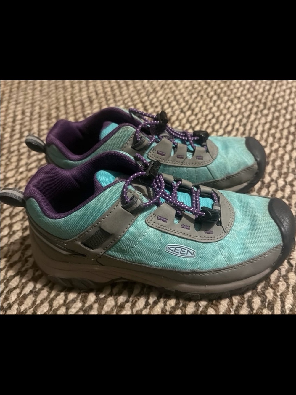 Keen Kids Teal and Purple Trail Sneakers
